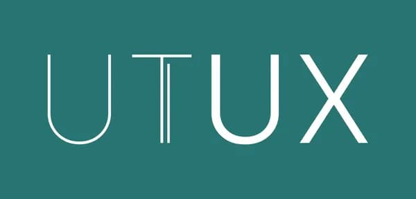 UTUX Logo - Myrtle Green background